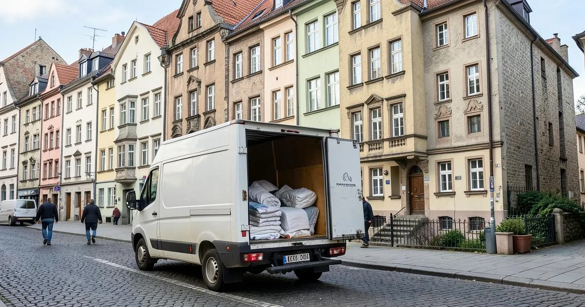 Entrümpelung in einem Altbau in der Fürther Altstadt mit Transporter von LV Transporte