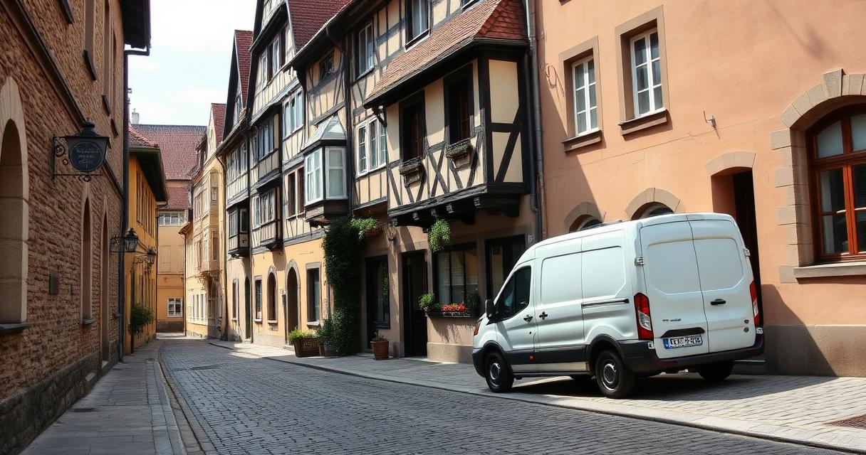 Entrümpelung in der Schwabacher Altstadt – historische Häuserzeile mit engen Gassen