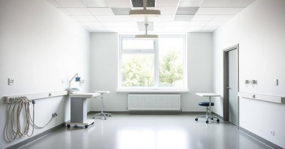 Leergeräumter Behandlungsraum nach einer Praxisauflösung in Nürnberg