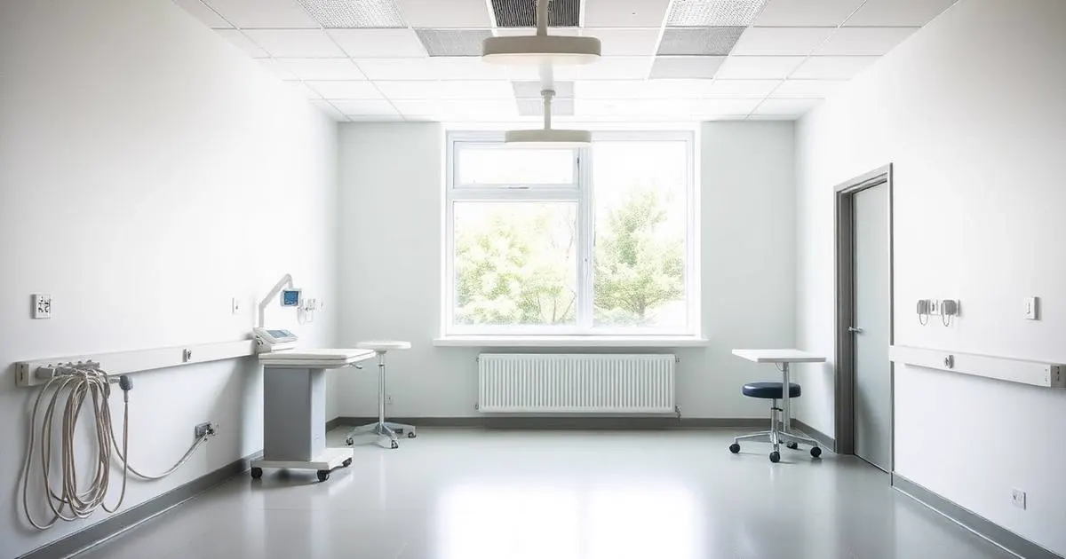 Leergeräumter Behandlungsraum nach einer Praxisauflösung in Nürnberg